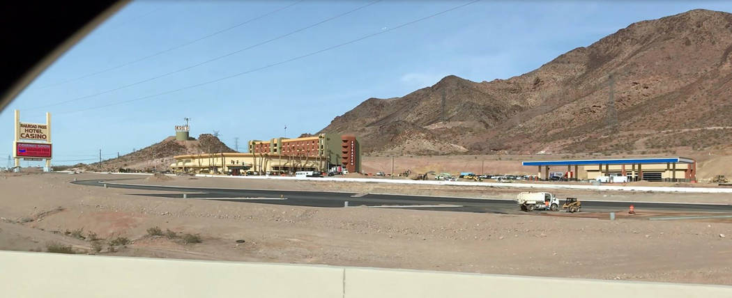 Celia Shortt Goodyear/Boulder City Review
The northbound lanes of Interstate 11 are open and give a great view of Railroad Pass hotel and casino.