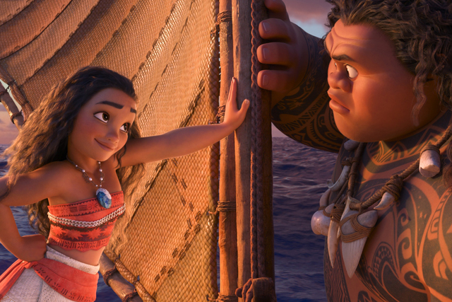 Tenacious teenager Moana (voice of Auliʻi Cravalho) recruits a demigod named Maui (voice of Dwayne Johnson) to help her become a master wayfinder and sail out on a daring mission to save her peop ...