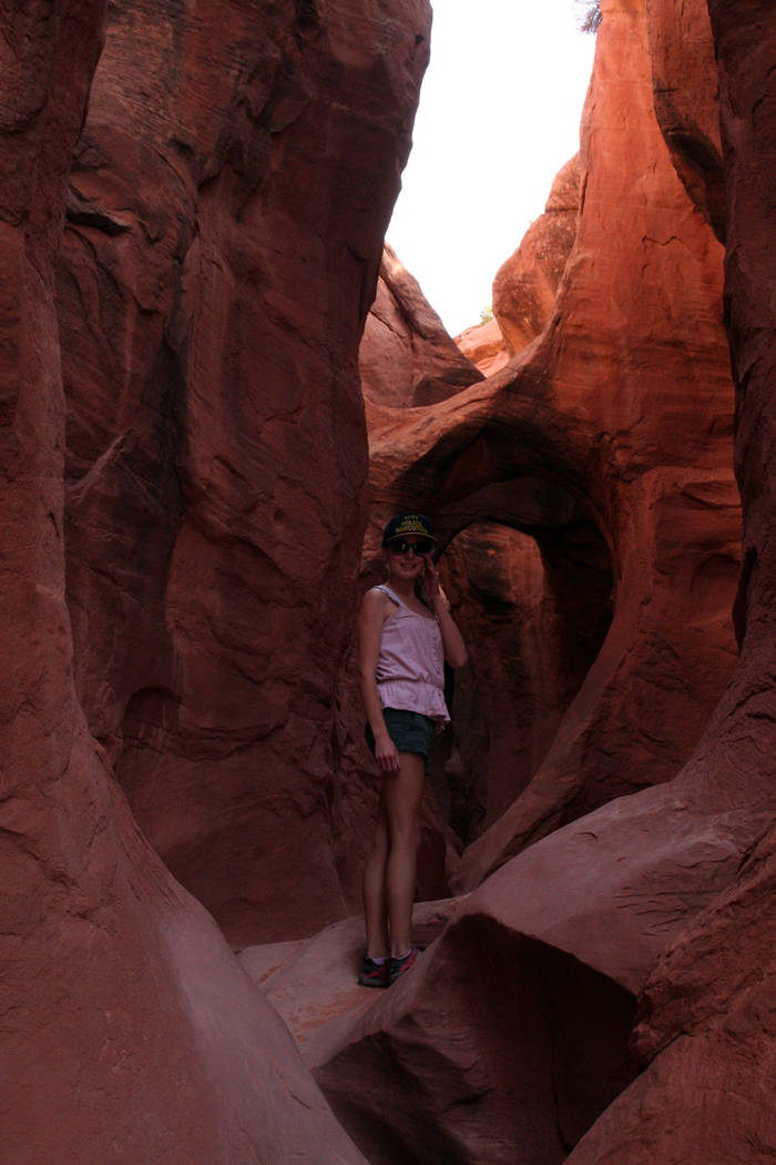 Photo courtesy Deborah Wall
A rare double arch can be found in Peek-a-boo, a slot canyon, in Grand Staircase-Escalante National Monument in Utah.