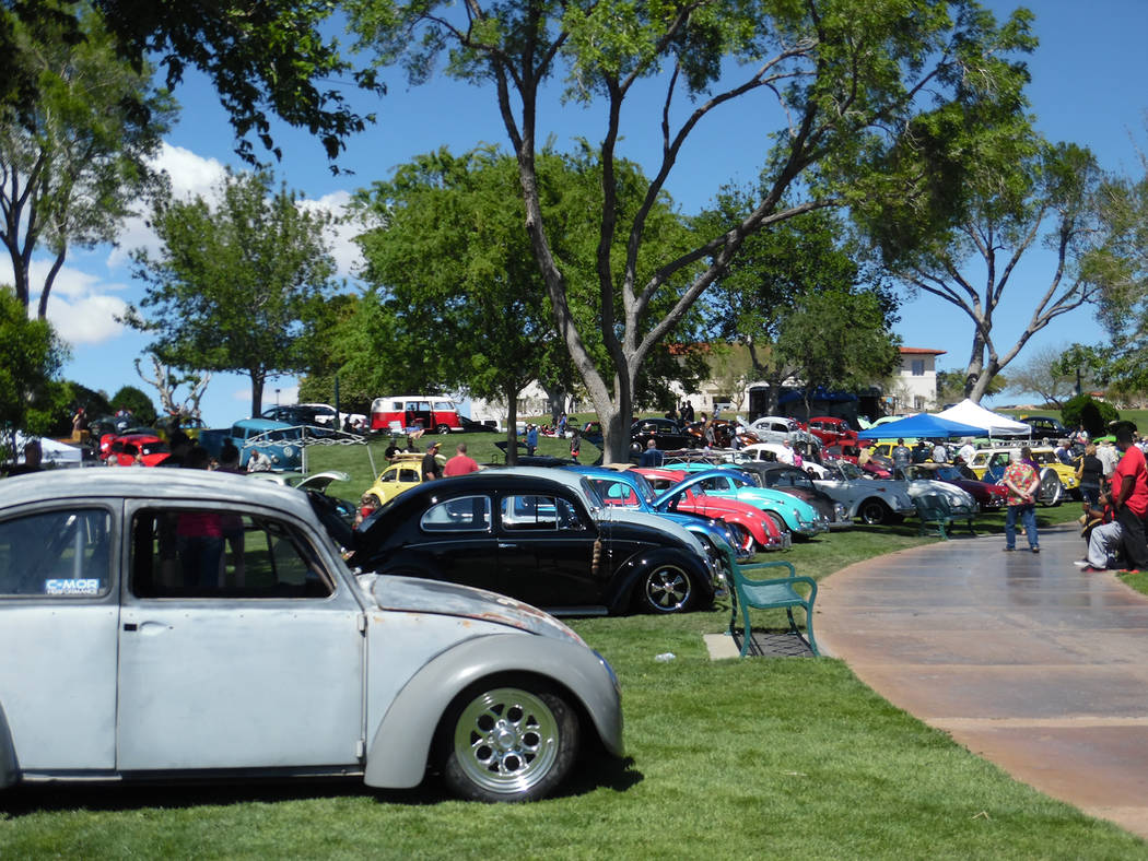 Hali Bernstein Saylor/Boulder City Review
All makes and models of Volkswagens were on display Saturday at Wilbur Square Park for the annual VWs Invade the Dam car show.
