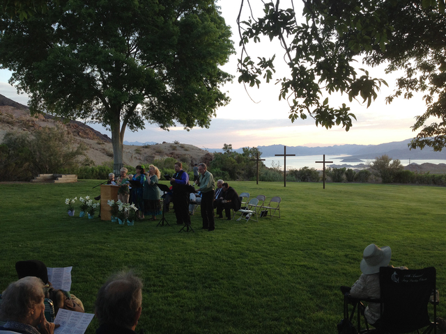 File
Boulder City residents will gather at 6 a.m. Sunday in Hemenway Valley Park for the 30th annual Easter Sunrise Celebration presented by the Boulder City Interfaith Lay Council. The service wi ...