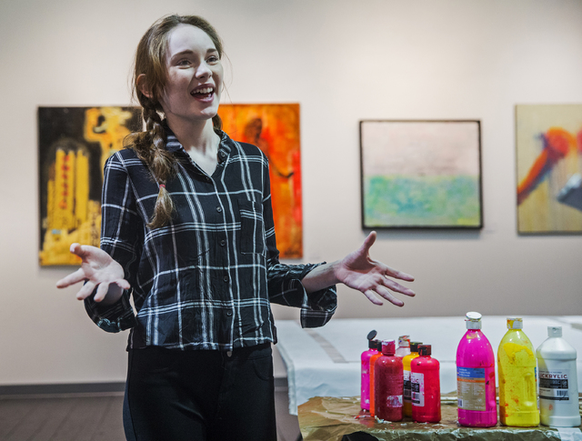 Benjamin Hager/Las Vegas Review-Journal
Artist Autumn de Forest discusses her work at the Gallery of Music & Art in Las Vegas last year. She will return to Boulder City Art Guild's 32nd annual ...