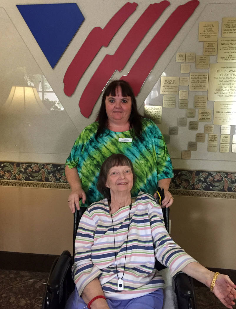 Tanya Vece
Heather Seamans' quick thinking recently helped save the life of Arlene Clayton's husband, Ben. Clayton, seated, is a resident at The Homestead at Boulder City, and Seamans has worked t ...