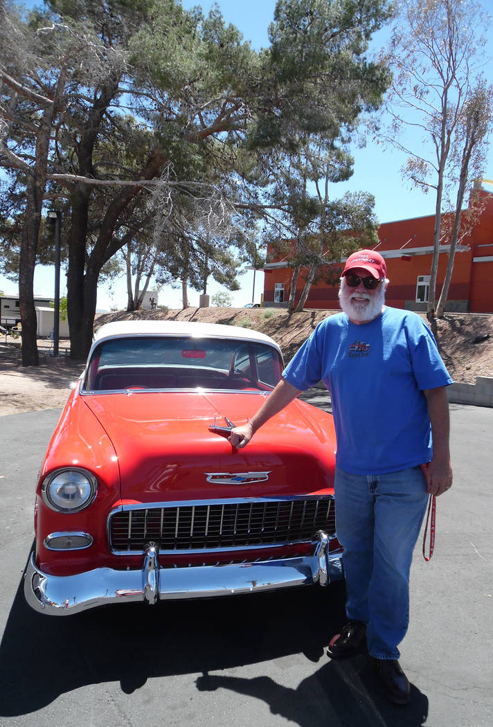 Hali Bernstein Saylor/Boulder City Review
Leo Jones of the 3 Old Guyz Car Club brougth his 1955 Chevy to display at Emergency Aid of Boulder City's first Mexican Chip Dip Competition on Saturday.  ...