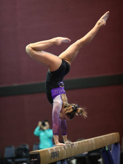 Gail Sanford
Breann Sanford, 17, of Boulder City competes on the beam during the USA Gymnastics Region 1 event on April 9. She placed first in the event and advanced to the Western championships,  ...