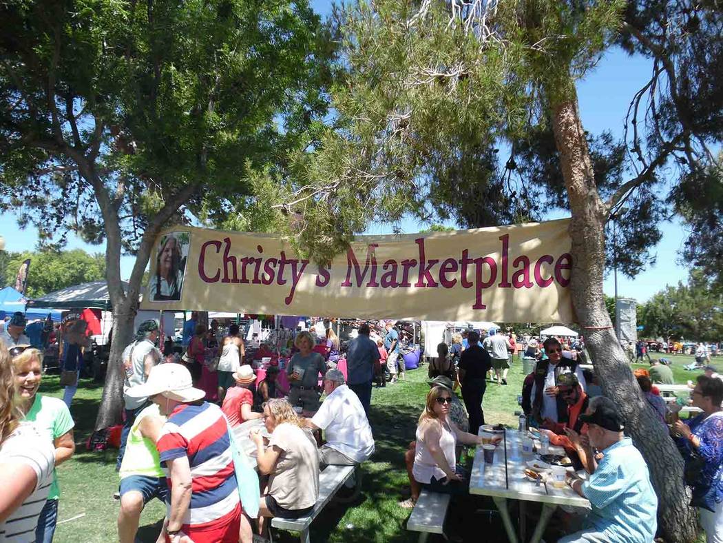Hali Bernstein Saylor/Boulder City Review
Vendors sold their wares from Christy's Marketplace during the Best Dam Barbecue Challenge on Saturday. The new name for the vendors' area honors Christy  ...
