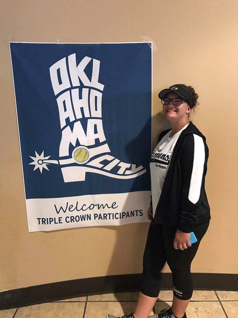 Lily Osman
Boulder City High School softball standout Lily Osman recently played in the Triple Crown tournament with her traveling team, the Lady Scorpions, while attending the NCAA Women's Colleg ...