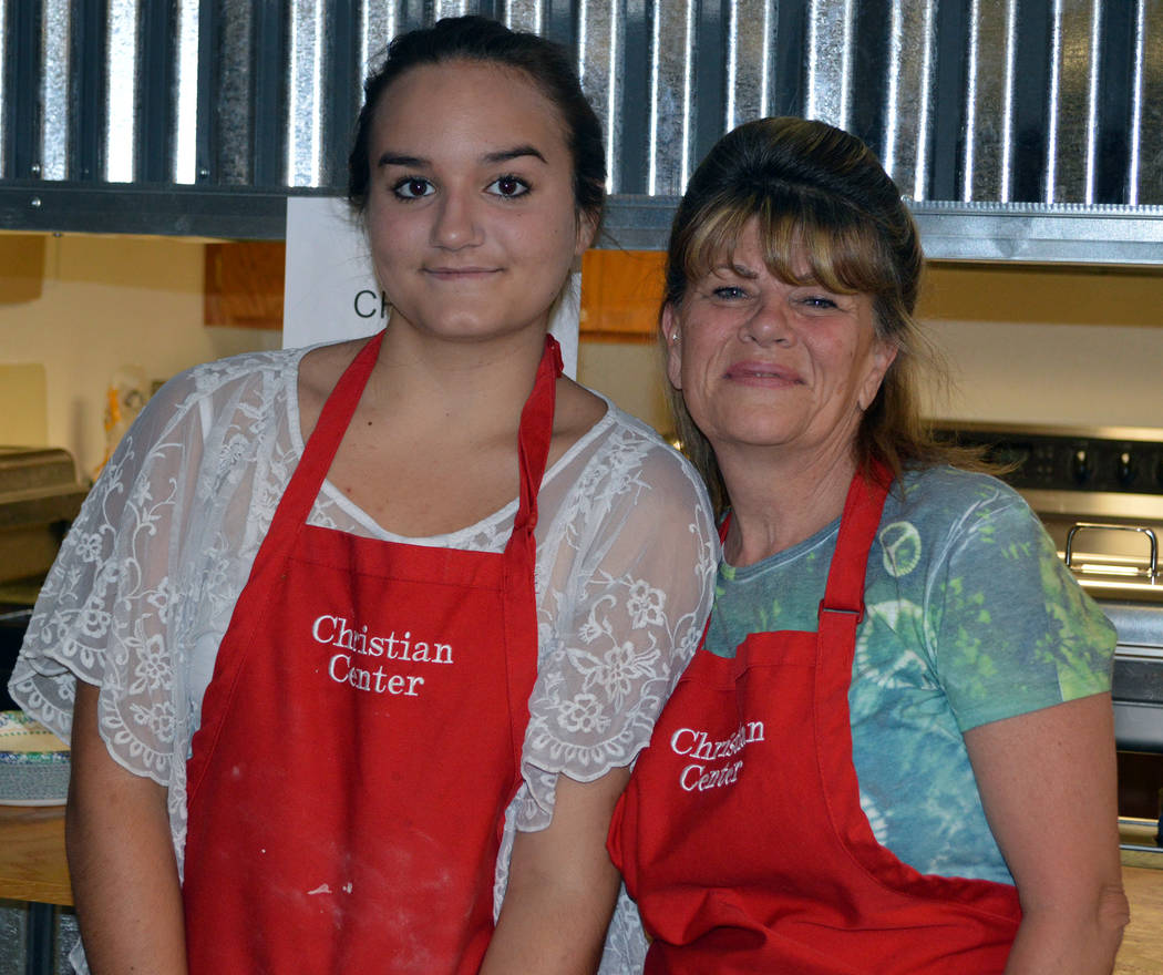 Celia Shortt Goodyear/Boulder City Review
Jelena Daniels, left, and Pam Walters feed hungry kids every day as part of Christian Center's summer food program for the community.