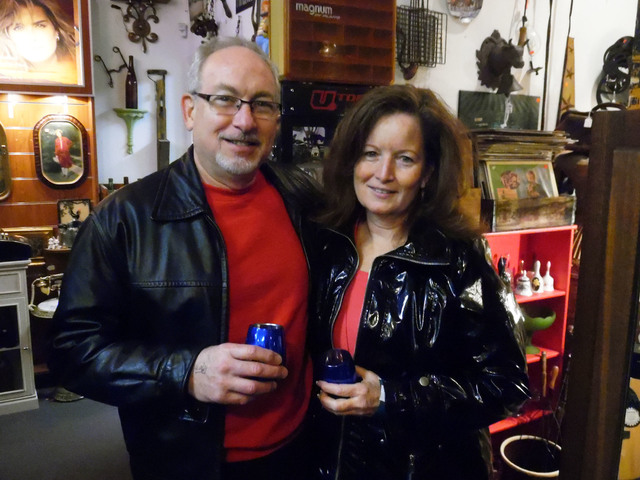 File
Boulder City residents Stewart Podel and Robin Bennett were among those attending February's wine walk. After a summer hiatus, the event returns to downtown on Saturday, Sept. 9.
