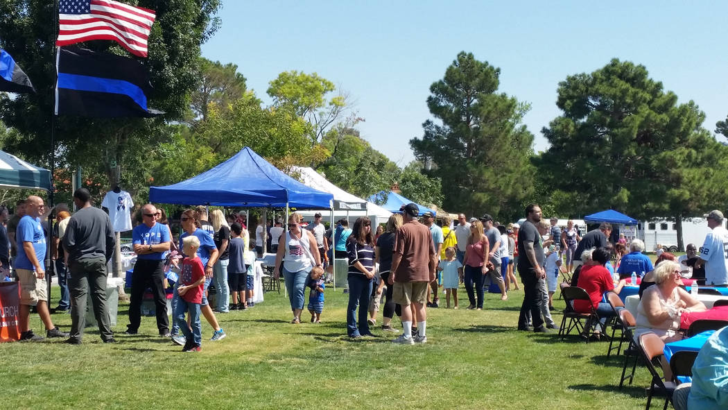 Celia Shortt Goodyear/Boulder City Review
Bicentennial Park was full of community members and visitors on Saturday who came to thank first responders at the Hero & First Responder Appreciation ...