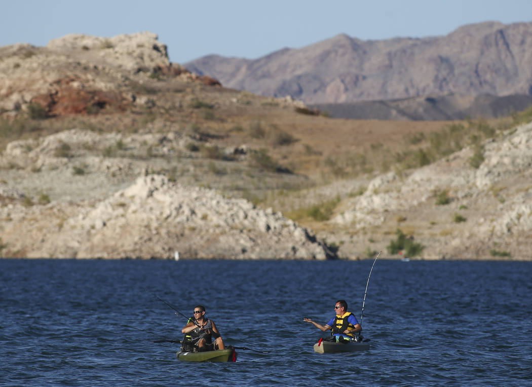 Chase Stevens/Las Vegas Review-Journal
Fishermen were seen at Lake Mead National Recreation Area in August 2017.