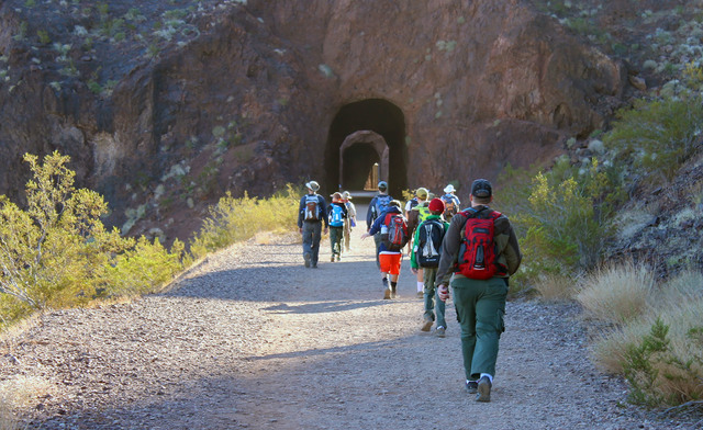 File
The most popular hike within Lake Mead National Recreation Area, the Historic Railroad Trail leads adventurers through a series of tunnels, 25 feet tall and 300 feet long, blown open 80 years ...