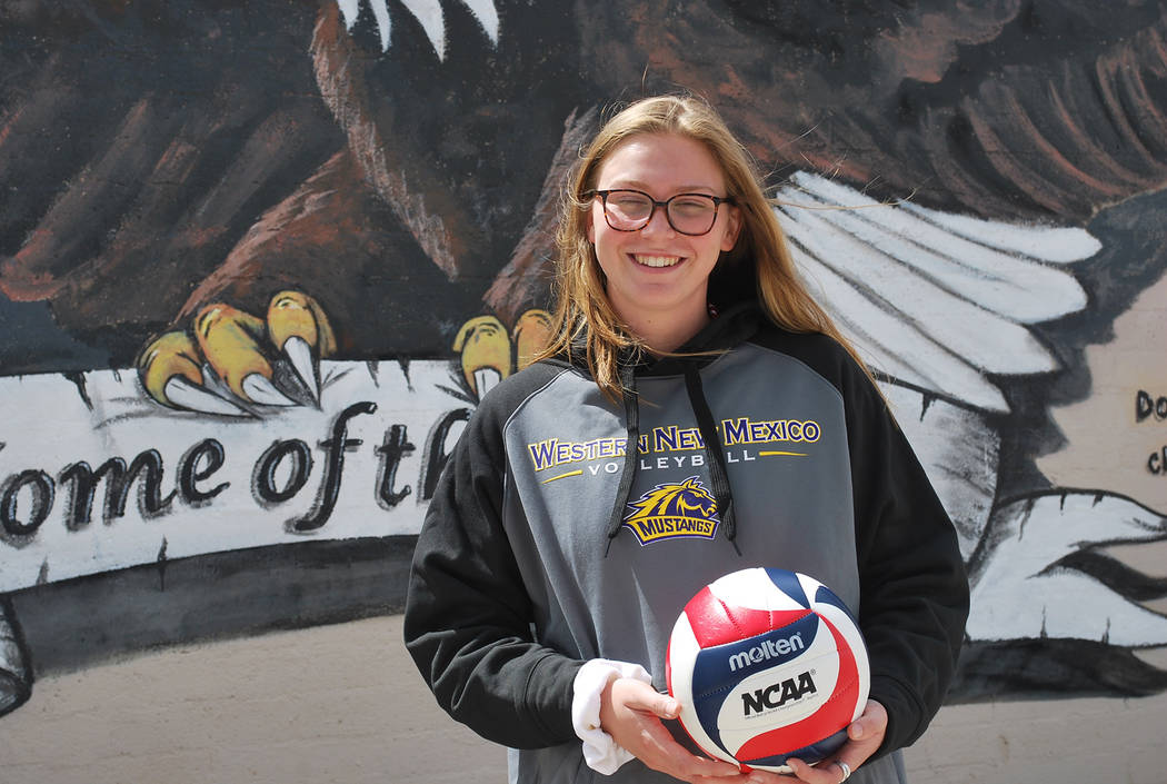 File
Volleyball player Maggie Roe, a senior at Boulder City High School, was recently named the lone 3A representative on the all-state first team.