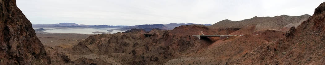 Regional Transportation Commission of Southern Nevada
A bridge on the 12.5-mile of Interstate 11 being built by the Regional Transportation Commission of Southern Nevada can be seen from U.S. High ...