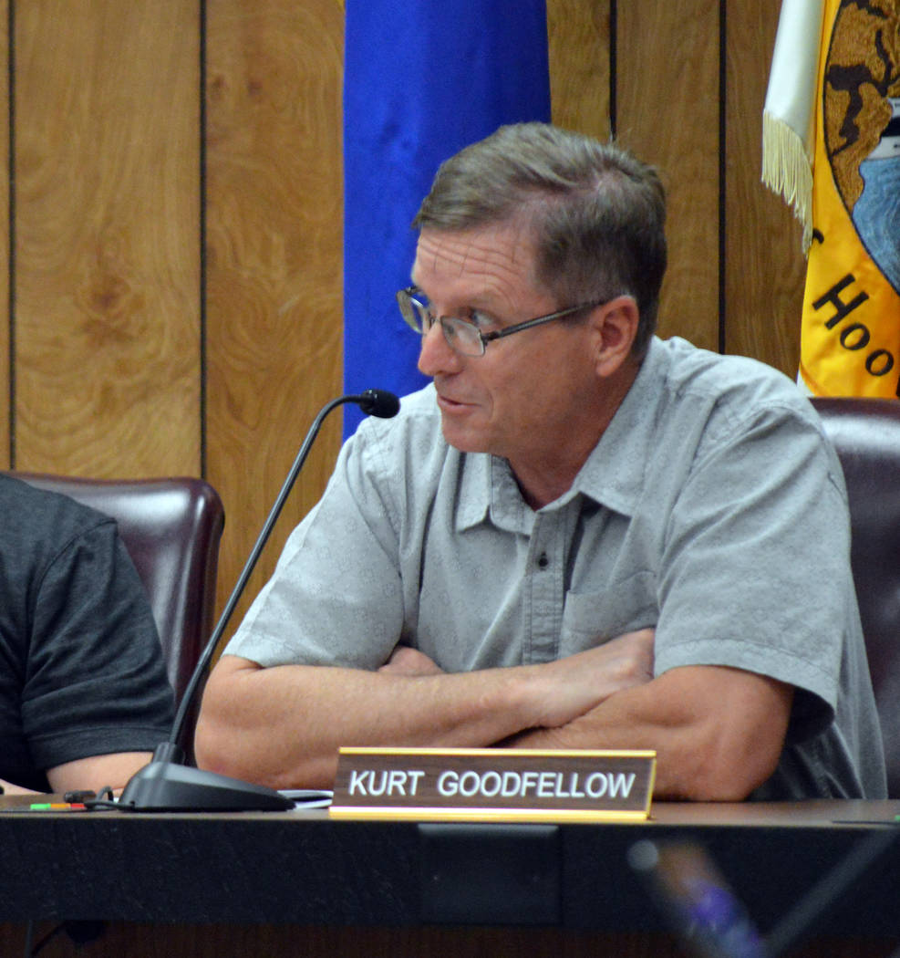 Celia Shortt Goodyear/Boulder City Review
Airport Advisory Committee member Kurt Goodfellow comments on the proposed changes to the committee during its meeting Tuesday.