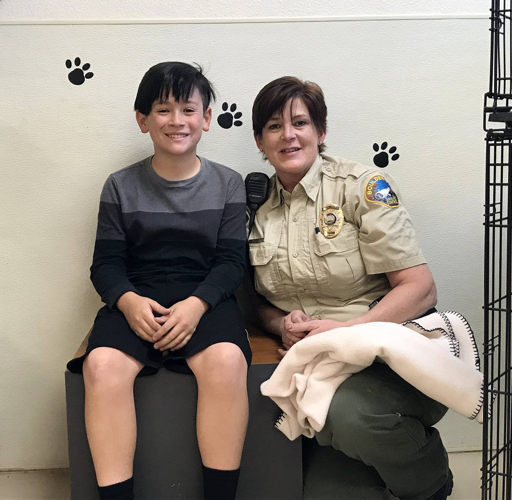 Christi Olsen
Calvin Olsen Of Boulder City is holding a benefit for his 11th birthday and asking people to donate goods to the Boulder City Animal Shelter, supervised by Ann Inabnitt.