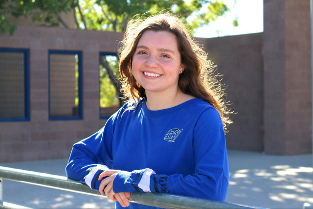 Laura Hubel/Boulder City Review
Boulder City High School senior Abby Sauerbrei has signed her National Letter of Intent to swim for Grand Valley State University, near Grand Rapids in Allendale, M ...