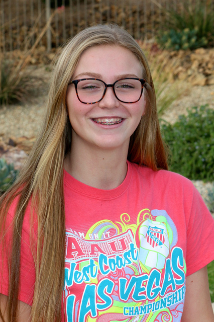 File photo
Boulder City High School junior Maggie Roe, co-captain of the girls volleyball team, was selected to the American Volleyball Coaches Association College Phenom Prep for the second conse ...