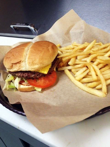 The Pit burger is the most popular burger at the Boulder Pit Stop. Courtesy Boulder Pit Stop