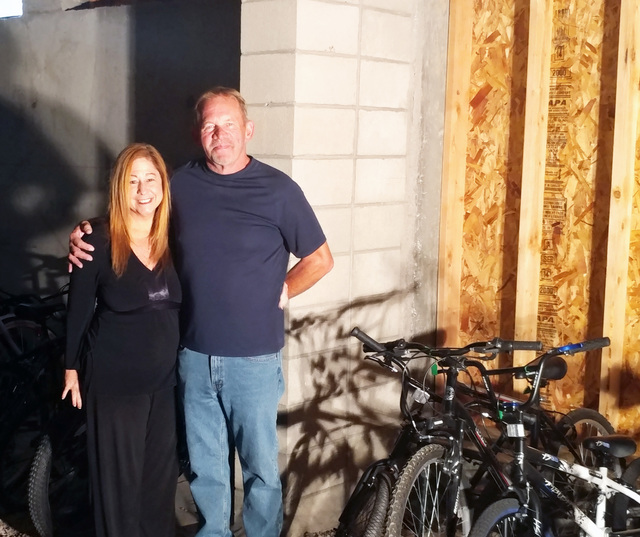 Hunter Terry/Boulder City Review 
Marci and Tom hope to bring joy to the faces of Boulder City kids in need this holiday season as they fix up bicycles in need of light repairs and get them to fam ...