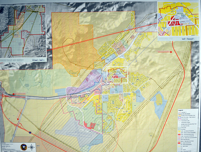 Max Lancaster/ Boulder City Review
This map shows the city’s most up-to-date master plan, which was last amended Oct. 25. The current master plan has been amended multiple times but has not been ...
