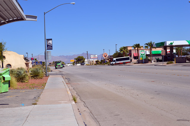 Max Lancaster/Boulder City Review
Boulder City officials hope to begin renovations on Nevada Highway by 2018. The project will make the area more cyclist and pedestrian friendly, while also changi ...