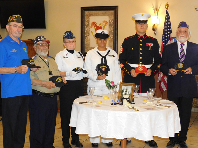 Courtesy photo
Veterans and military personnel gathered Friday at the Nevada State Veterans Home for a solemn prisoner of war/missing in action table ceremony to pay tribute and honor those who se ...