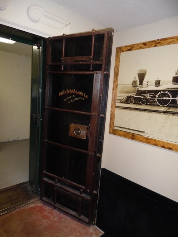 The original safe, which houses two additional safes, remains at the Railroad Pass and is open to visitors. It held payroll for railword and dam workers in the 1930s. Hali Bernstein Saylor/Boulder ...