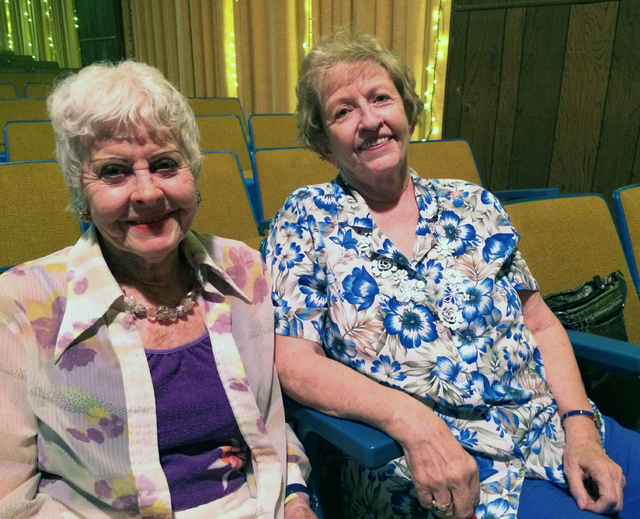 Hali Bernstein Saylor/Boulder City Review
Barb Morris and Phyllis Holsey were among those enjoying the Boulder City Chautauqua performance Saturday at the Boulder Theatre.