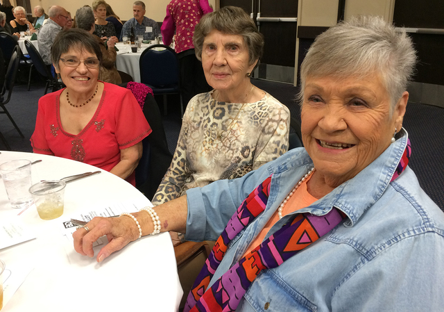 Hali Bernstein Saylor/Boulder City Review
Enjoying the festivities at the Boulder Dam Credit Union's annual meeting Feb. 15 at the Henderson Convention Center were, from left, Roberta Carlin, Shir ...