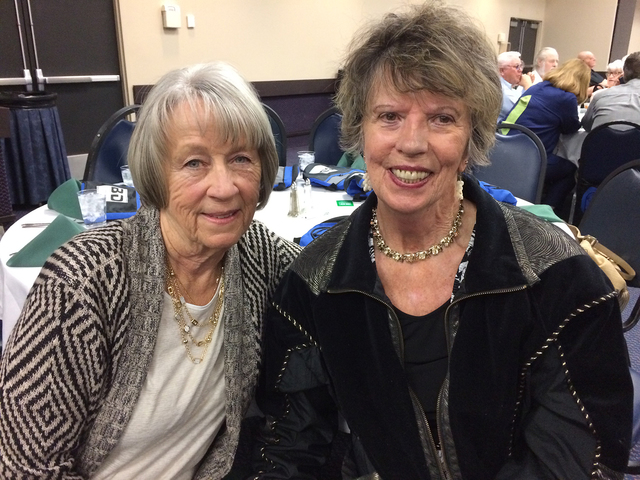 Hali Bernstein Saylor/Boulder City Review
Visiting before the Boulder Dam Credit Union's annual meeting began on Feb. 15 at the Henderson Convention Center were, Lois Schuh, left, and Kathleen White.