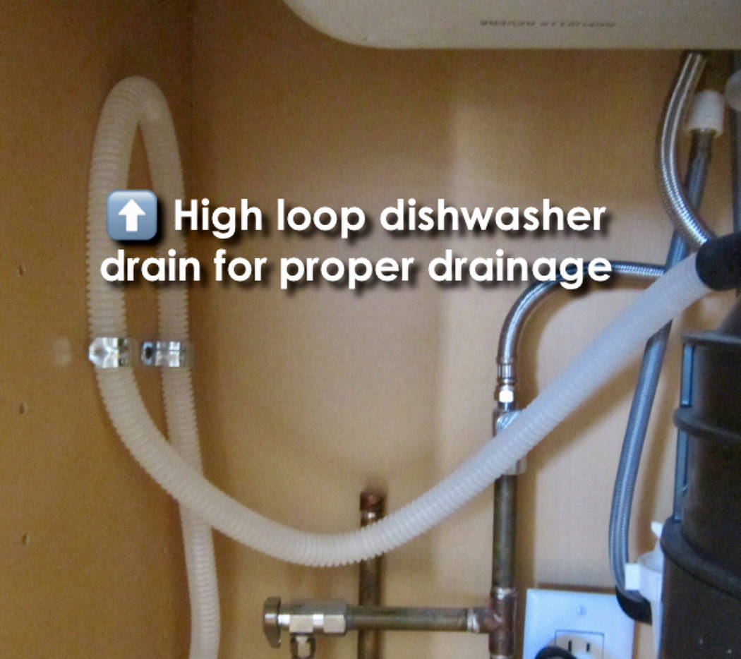 Norma Vally Looping your dishwasher drain hose higher than the bottom ...