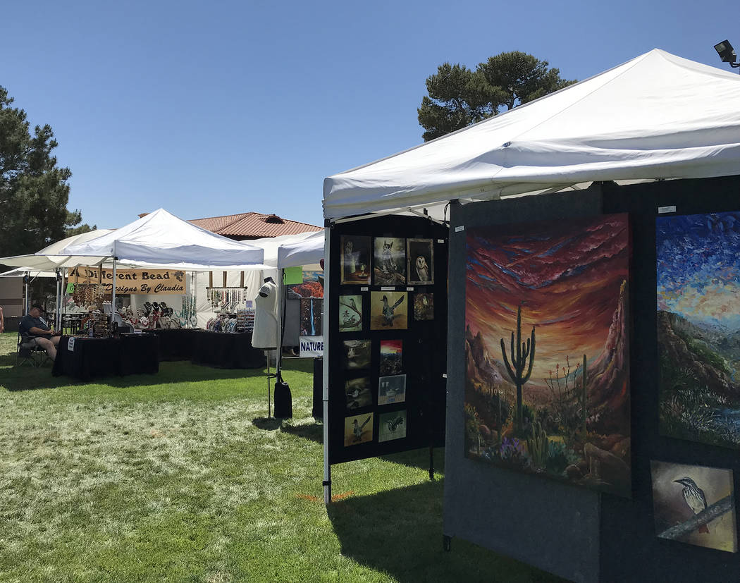 Hali Bernstein Saylor/Boulder City Review Boulder City Art Guild's 33rd annual Spring ArtFest features artists exhibiting a variety of wares including watercolors, acrylics, photography, ceramics ...