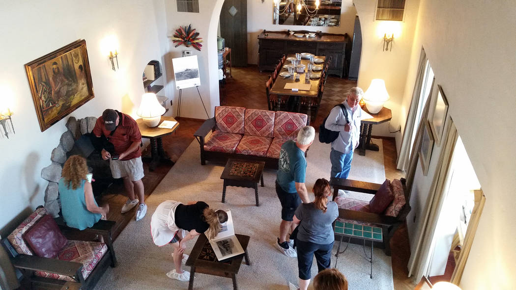Celia Shortt Goodyear/Boulder City Review Attendees tour the Six Companies Executive Lodge in town as part the 2018 Historic Preservation Day on Saturday, May 12. The building is currently owned b ...