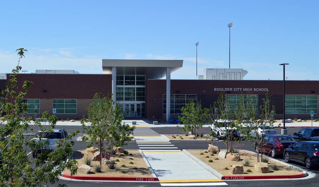 Celia Shortt Goodyear/Boulder City Review Boulder City High School will not have to cut any teacher positions with the projected $68 million Clark County School District deficit.