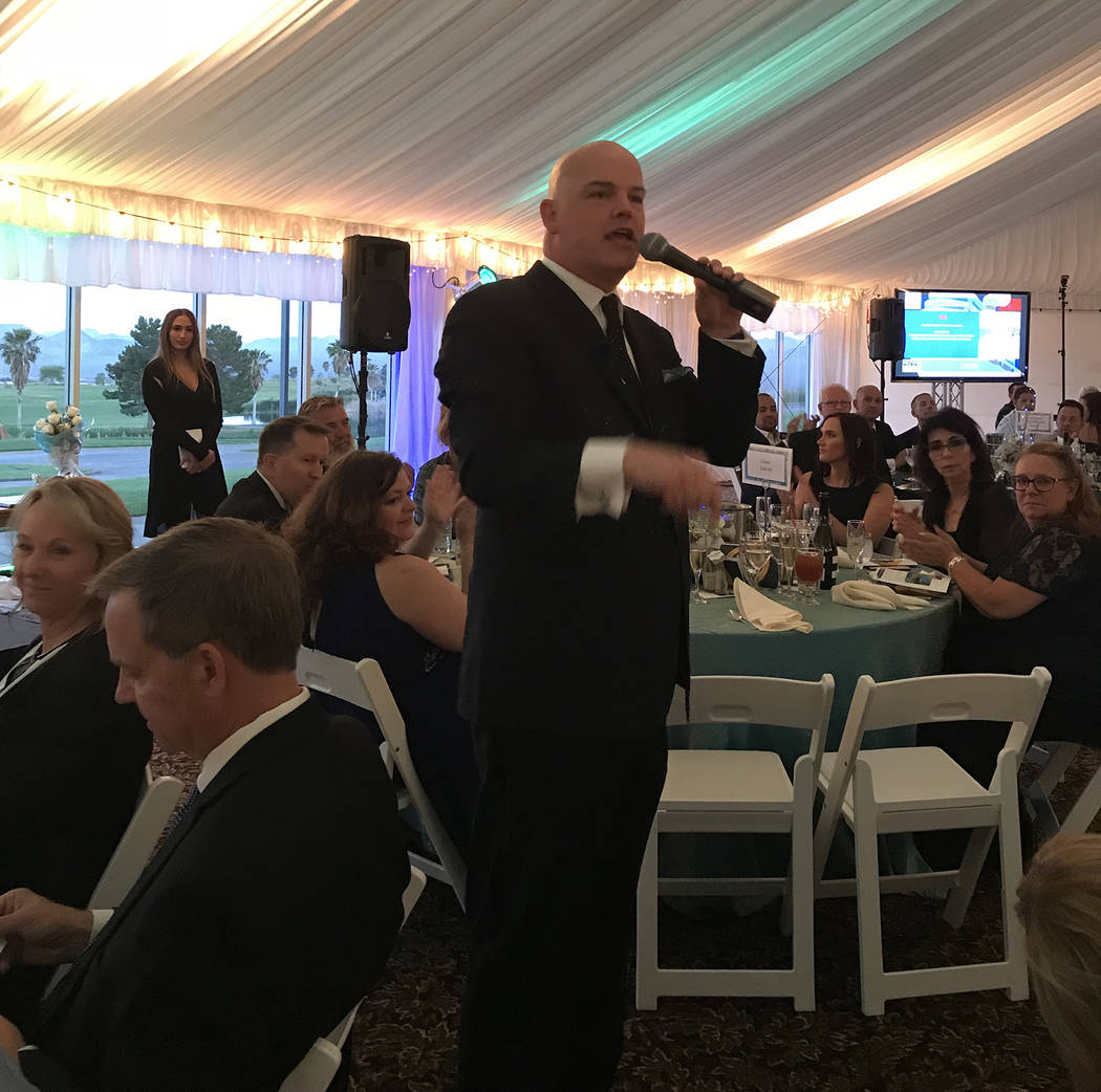 Hali Bernstein Saylor/Boulder City Review Chet Buchanan, host of his own show on 98.5 KLUC, served as auctioneer at Boulder City Hospital Foundation's Heart of the Community Gala on Saturday. The ...