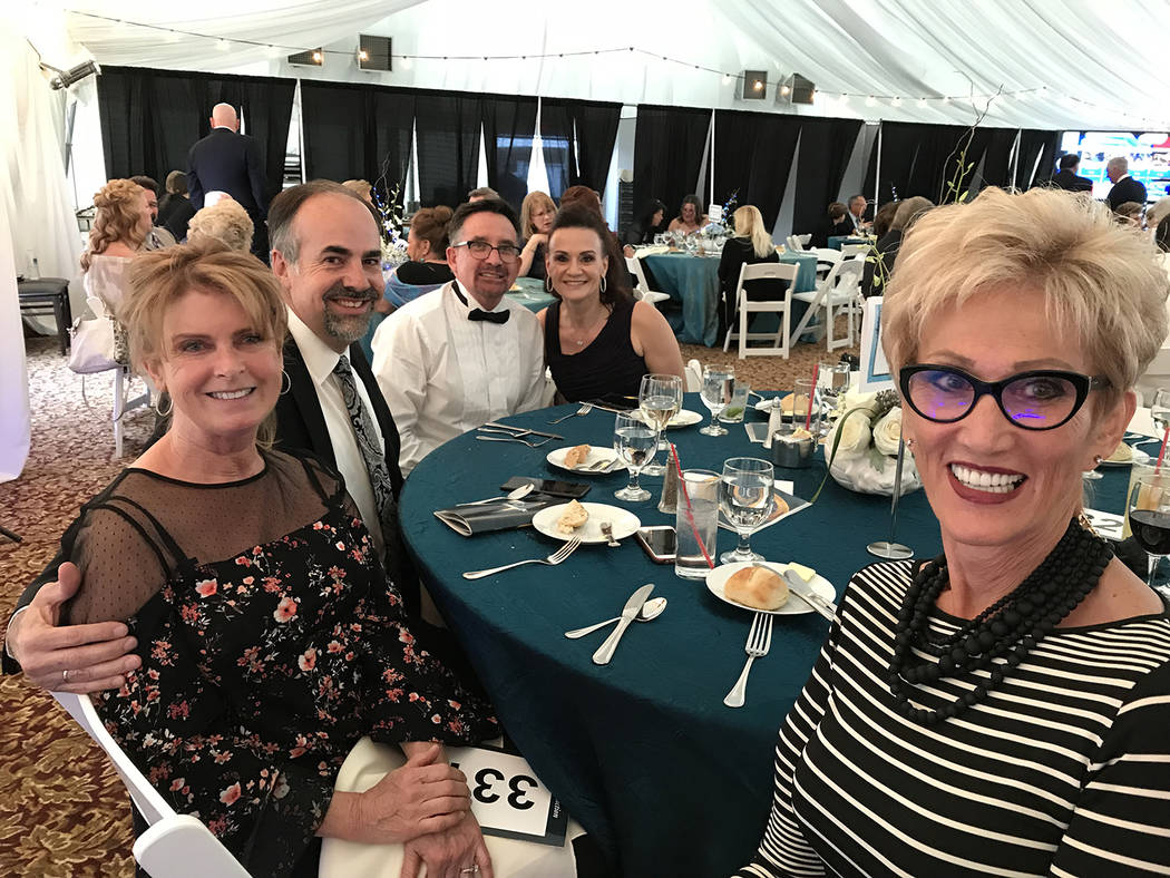 Hali Bernstein Saylor/Boulder City Review Enjoying a chance to visit and help Boulder City Hospital at its foundation's annual Heart of the Community gala were, from left, Priscilla Runion, Bret R ...