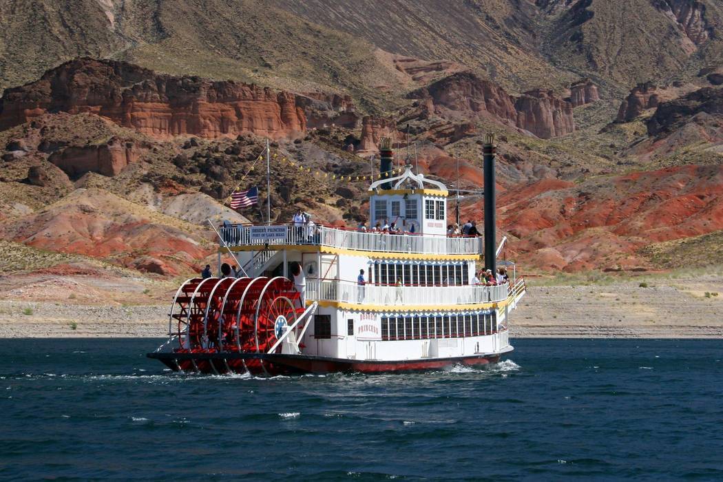Lake Mead Cruises Lake Mead Cruises' Desert Princess paddle-wheel boat offers sightseeing tours around Lake Mead. Passengers can expect to see attractions like the Arizona Paint Pots, colorful ign ...
