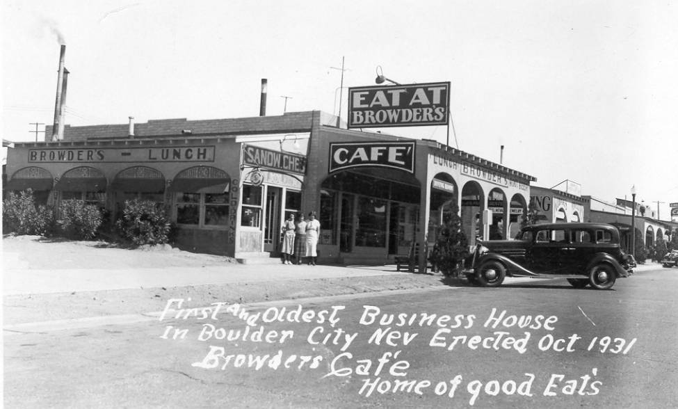 File This picture of Ida Browder's cafe was used on a postcard made by the Boulder City Visitor Service.