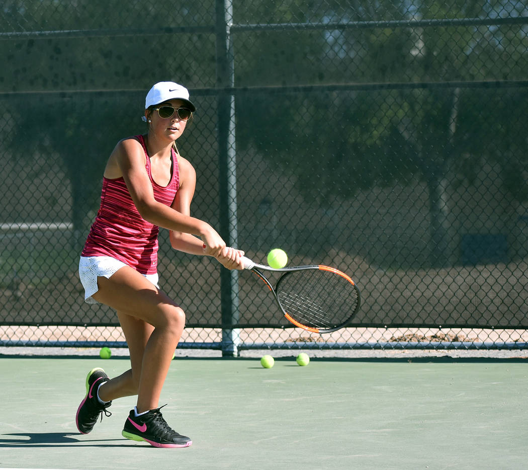 File Boulder City High School junior Tegan Pappas was the No. 2 seed at last year's singles championship and is expected to be a key player for the girls tennis team this season.