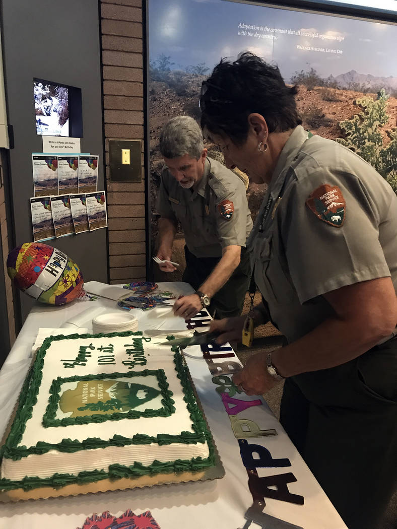 File Rangers at Lake Mead National Recreation Area will celebration the 102 birthday of the National Park Service Saturday with a program and cake.