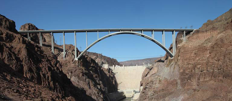 File Temporary closures on the Mike O'Callaghan-Pat Tillman Memorial Bridge during crisis situations will cause delays on Interstate 11 as it is the only path across the Colorado River.