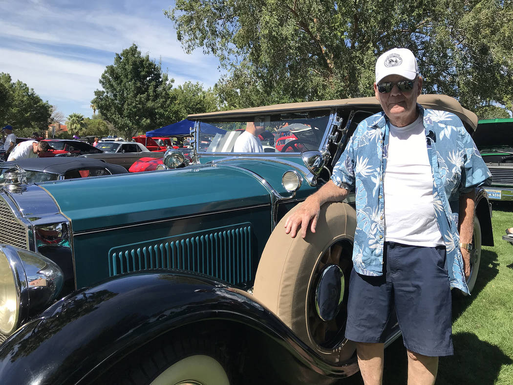 Hali Bernstein Saylor/Boulder City Review Bob Stafford of Henderson brought his 1929 Packard convertible to the Wurst Dam Car Show, part of the Wurst Festival presented by the Boulder City Sunrise ...