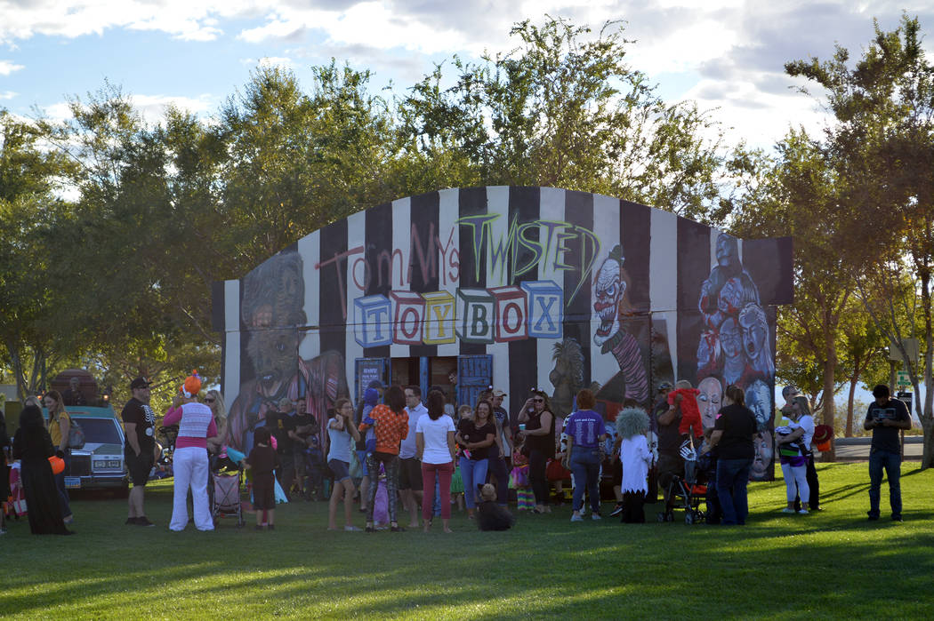 Celia Shortt Goodyear/Boulder City Review A haunted house, Tommy's Twisted Toybox presented by Tom Devlin's Monster Museum, was a new addition to this year's Trunk or Treat at Veterans' Memorial P ...