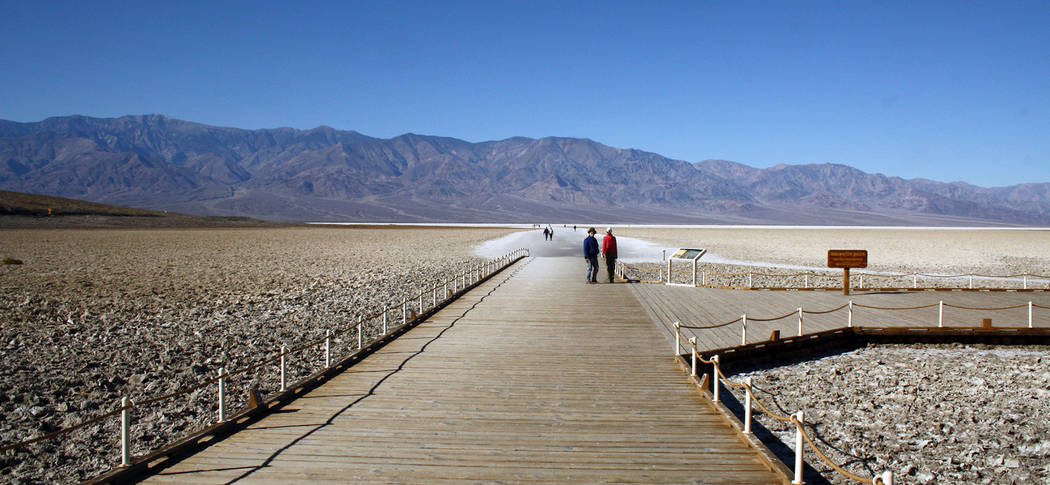 (Deborah Wall) Badwater Basin in Death Valley National Park is at 282 feet below sea level.