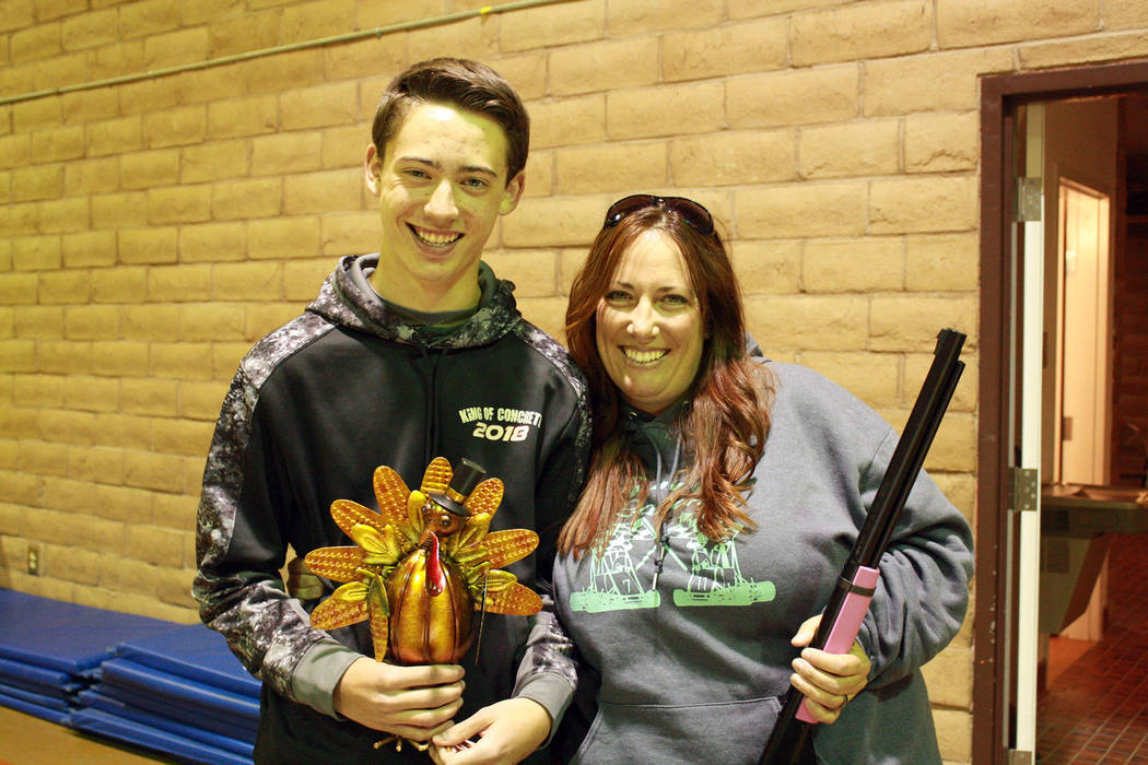 Boulder City Kim and Case Greene were winners of the adult and high school turkey shoot divisions in this year's competition.