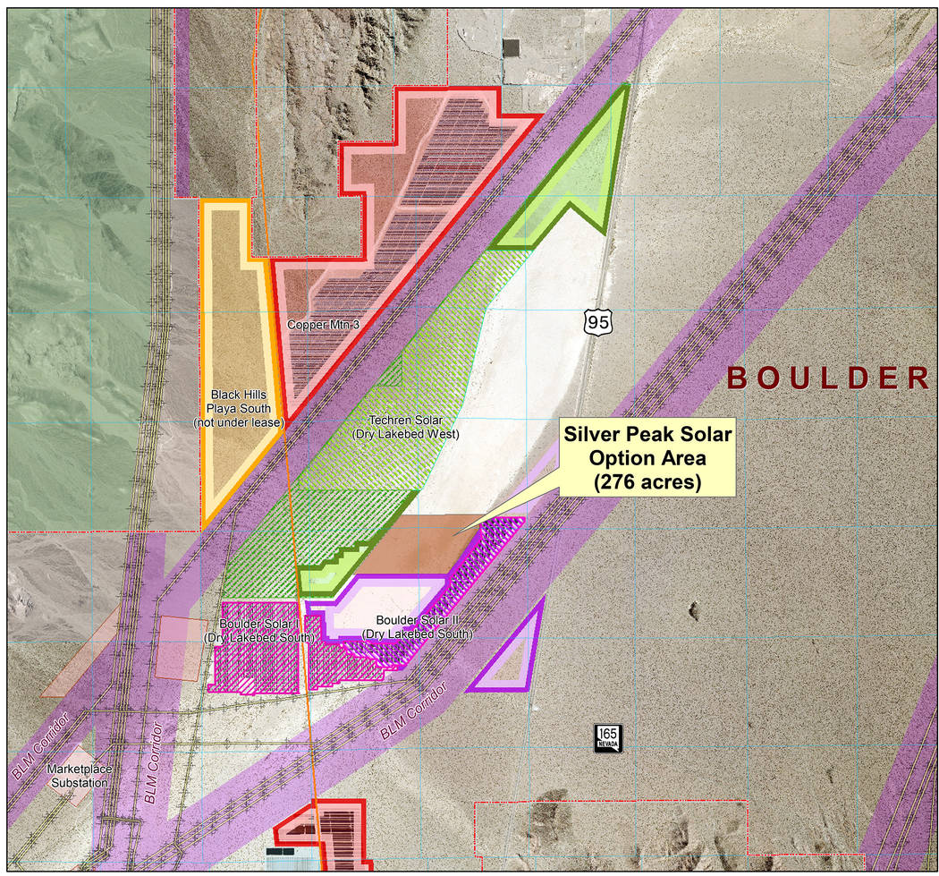 Boulder City City Council approved a lease option agreement with Silver Peak Solar LLC for almost 276 acres of land of the dry lake bed in the Eldorado Valley.