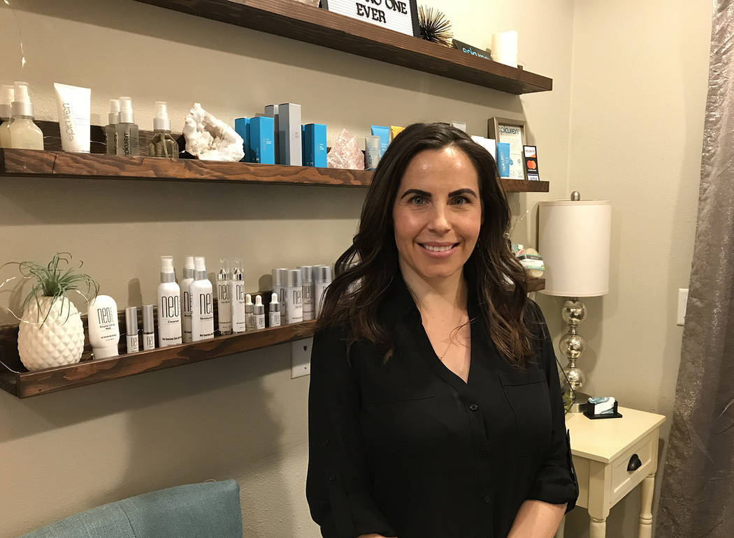 (Hali Bernstein Saylor/Boulder City Review) Bree Western opened Lux Skin Studio in October at 555 Avenue B. She specializes in custom facials.