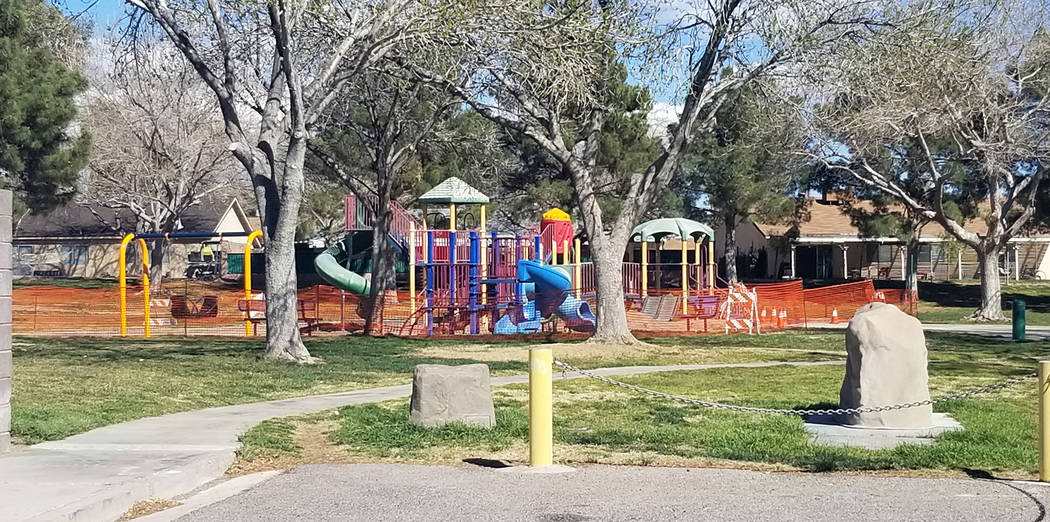 (Celia Shortt Goodyear/Boulder City Review) Oasis Park, 1419 Marita Drive, is getting $30,000 worth of upgrades that should be finished in April.
