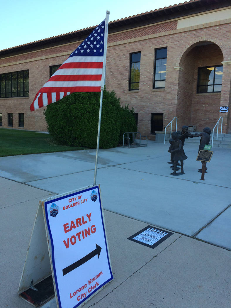 Early voting for the upcoming Clark County election including the Boulder City primary begins Saturday, March 16, and continues until Friday, March 29.